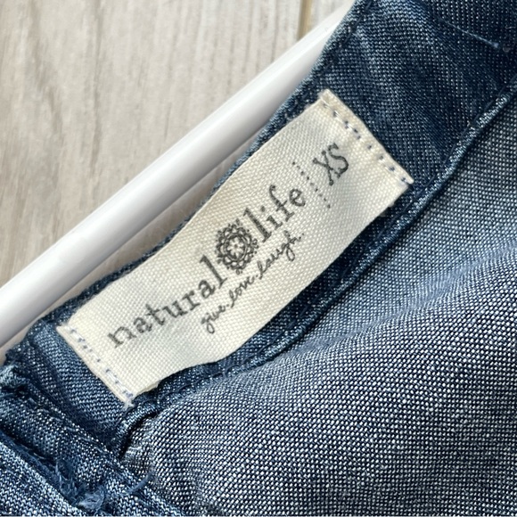 Natural Life Dress patti side slit maxi womens Blue (xsmall) minimalist boho - Picture 3 of 7